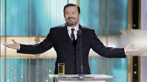 Ricky Gervais hosting the 2010 Golden Globes - Destroys Celebs!