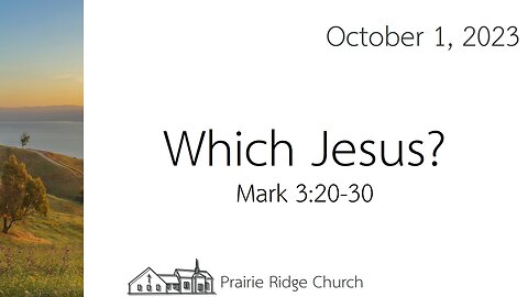 Which Jesus - Mark 3:20-30