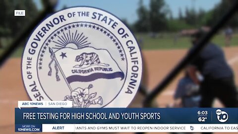 Free testing for California's high school, youth sports