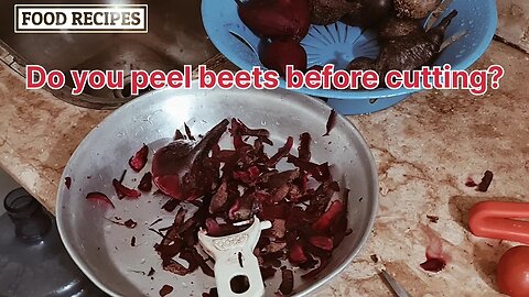 Do you peel beets before cutting?