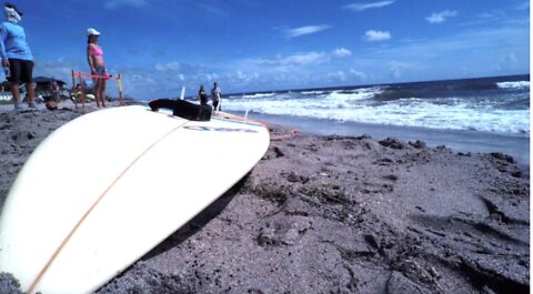 Boca Raton beachgoers ride the wave as threats of Hurricane Dorian lessen across the city