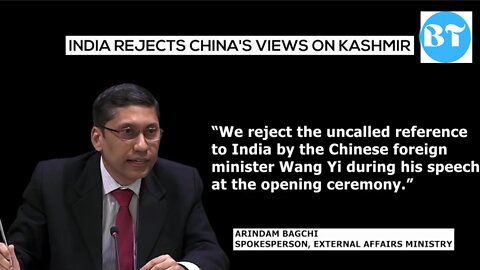 INDIA REJECTS CHINA'S VIEWS ON KASHMIR