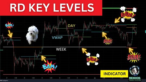 RD Key Levels (Week, Day, vWAP) - Free Indicator