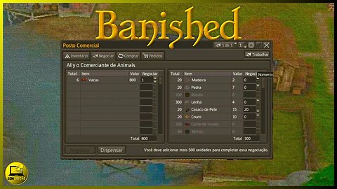 BORA JOGAR BANISHED MEGAMODS V1 0 7 #2 ESTABELECENDO COMERCIO FLUVIAL #semedissaum #pc