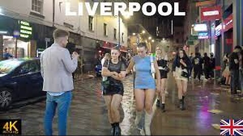 liverpool city nightlife england uk