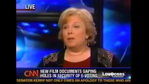 Beverly Harris on Lou Dobbs CNN circa 2005 on election machine fraud.