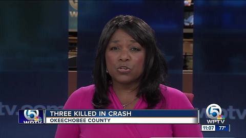 3 dead in Okeechobee County head-on collision