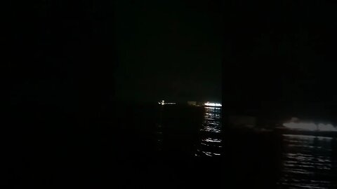 Filming at night .Testing the Samsung S10 plus 4th May. Hayling Island ferry Portsmouth.