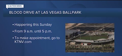 Las Vegas Ballpark hosting blood drive this weekend