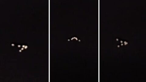 UFO light orbs in formation caught over Texas