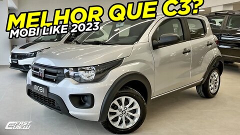 NOVO FIAT MOBI LIKE 2023 MAIS BARATO E ECONÔMICO QUE CITROEN C3 E RENAULT KWID VALE A PENA?