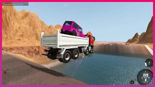 TruckFails | Cars vs Giant Pit #209 | BeamNG.Drive |TrucksFails