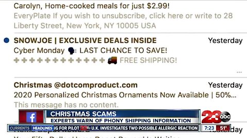 12 Scams of Christmas: Phony Shipping Information