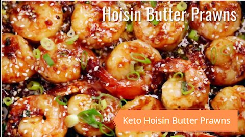 Keto Hoisin Butter Prawns Recipe #Keto #Recipes