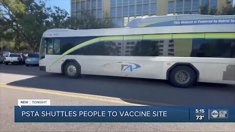 PSTA offers dozens of people rides to COVID-19 vaccine site