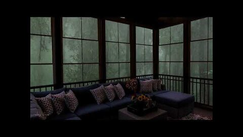 Rain on Window with Thunder Sounds | Rain Sounds for Sleeping | 24Hrs Rains in the Garden for Study