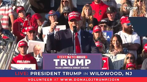 Donald Trump at Wildwood, New Jersey, speaking of enemies within.