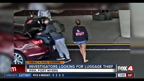 Luggage thief seen on camera at Fort Myers airport