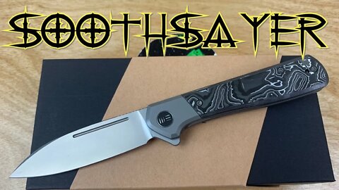 WE Soothsayer frame lock flipper knife Elegant design and spooky lightweight !