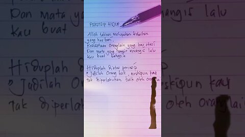 Tulisan Atas Kertas#shorts