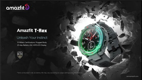 Amazfit T-Rex Smart Watch with GPS - Military Outdoor Sports Watch for Men