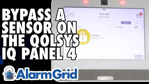 Qolsys IQ Panel 4 - Bypassing a Sensor