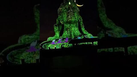 Unveiling the Adiyogi Night time Laser Magic! 🌙✨ #MeditationLightShow"