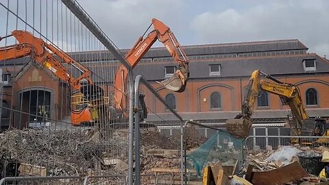 Demolition of the Galleries shopping centre in Wigan. (part 2).