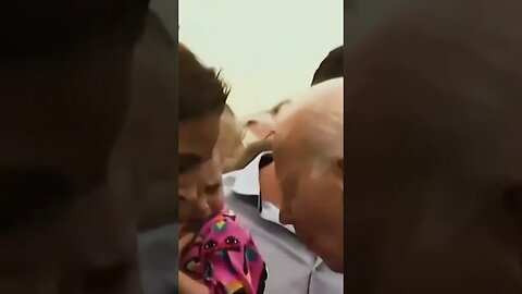 CREEPY Joe Biden KNAWING on a small child who looks TERRIFIED! #shorts #news #politics #shortsvideo