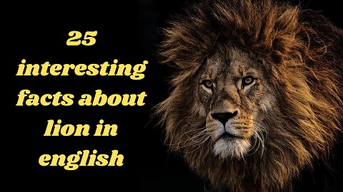 25 interesting facts about lion in english