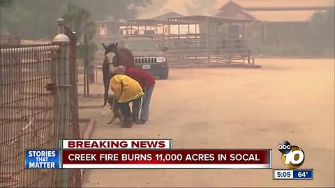 Creek Fire Burns 11,000 Acres in SoCal