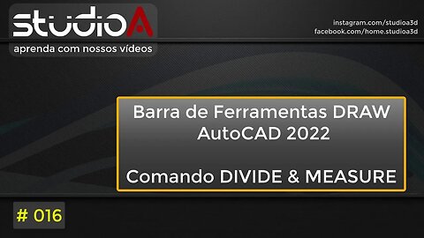 016 AutoCAD 2022 - Comando DIVIDE e MEASURE