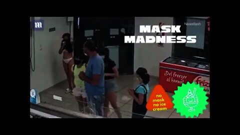 Girl Uses Dress As Face Mask