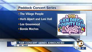 Fair concert series announced