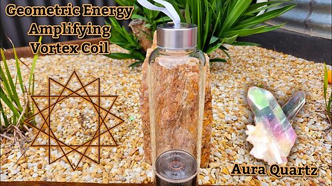 NEW* Orgonite Water Bottles - Aura Quartz - VORTEX Coil - CHAKRA Crystals Blend ⚪️🟣🔵🟡🟡🟠🔴