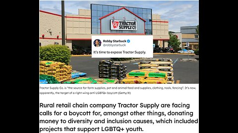 BOYCOTT **TRACTOR SUPPLY** Why?? They went WOKE! (More things coming!)