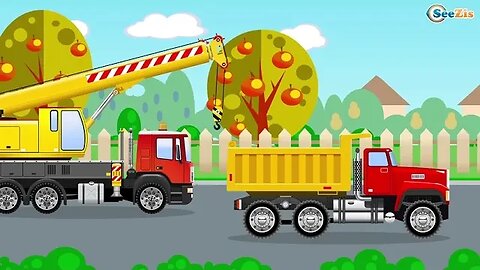 Diggers Cartoons for kids Digger, Truck, Excavator Kids Cartoon I Car For Kids Cartoon