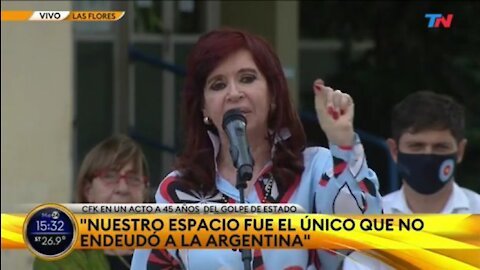 Cristina Kirchner: “Nuestro espacio político fue el único que nunca endeudó a la Argentina”