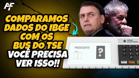 Comparamos dados do IBGE e o resultado do primeiro turno das eleições