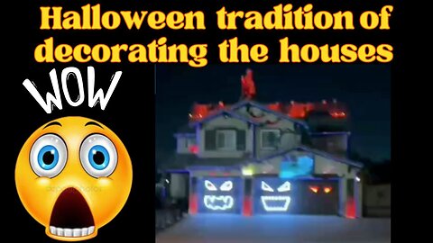 Halloween tradition of decorating the houses #halloween #halloween2023