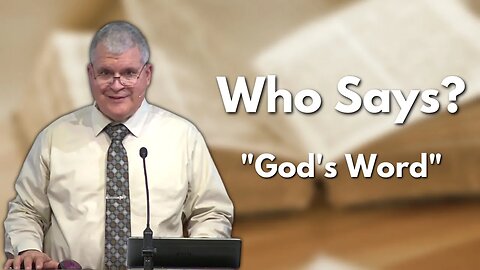 LIVE - Calvary of Tampa Sunday School with Dr. Bob Gilbert | Who Says? - God's Word 01