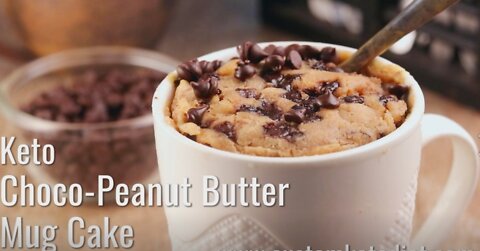 Keto Recipe - Keto Choco-Peanut Butter Mug Cake