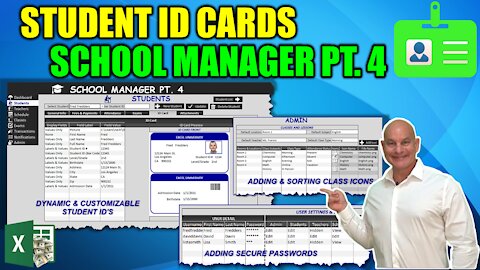 Learn How To Create & Print Student ID Cards In Excel And Protect Passwords [School Manager Pt. 4]