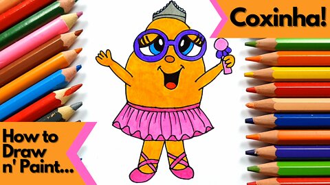 How to draw and paint Coxinha The Masked Singer Brasil