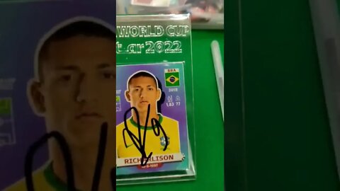 FIGURINHA BRASIL COPA DO MUNDO QATAR ASSINADAS PELO JOGADOR RICHARLISON 👏👏👏