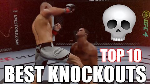 TOP 10 KNOCKOUTS EVER! EA SPORTS UFC 4 BEST MMA FUNNY MOMENTS