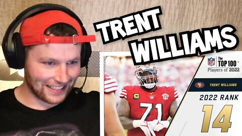 Rugby Player Reacts to TRENT WILLIAMS (San Francisco 49ers, OT) #14 NFL Top 100 Players in 2022