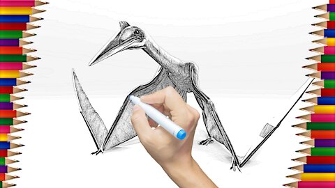 How to Draw Quetzalcoatlus, “Giant Pterosaur” | Angry Drawings Nº 30 | 2021