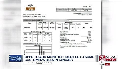 OPPD to add monthly fixed fee to some bills