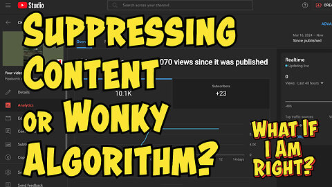 Youtube Suppressing Content or Wonky Algorithm?